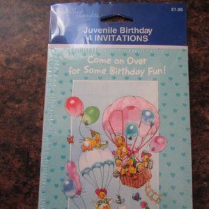 Set of 64 Unisex - Kids Birthday Party Invitation